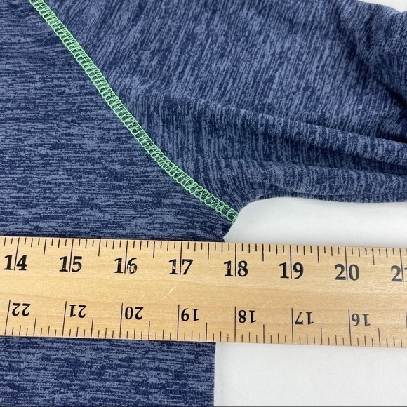 Tek Gear Dry Tek Tshirt Mens Blue Long Sleeve Crew Neck - Picture 6 of 7